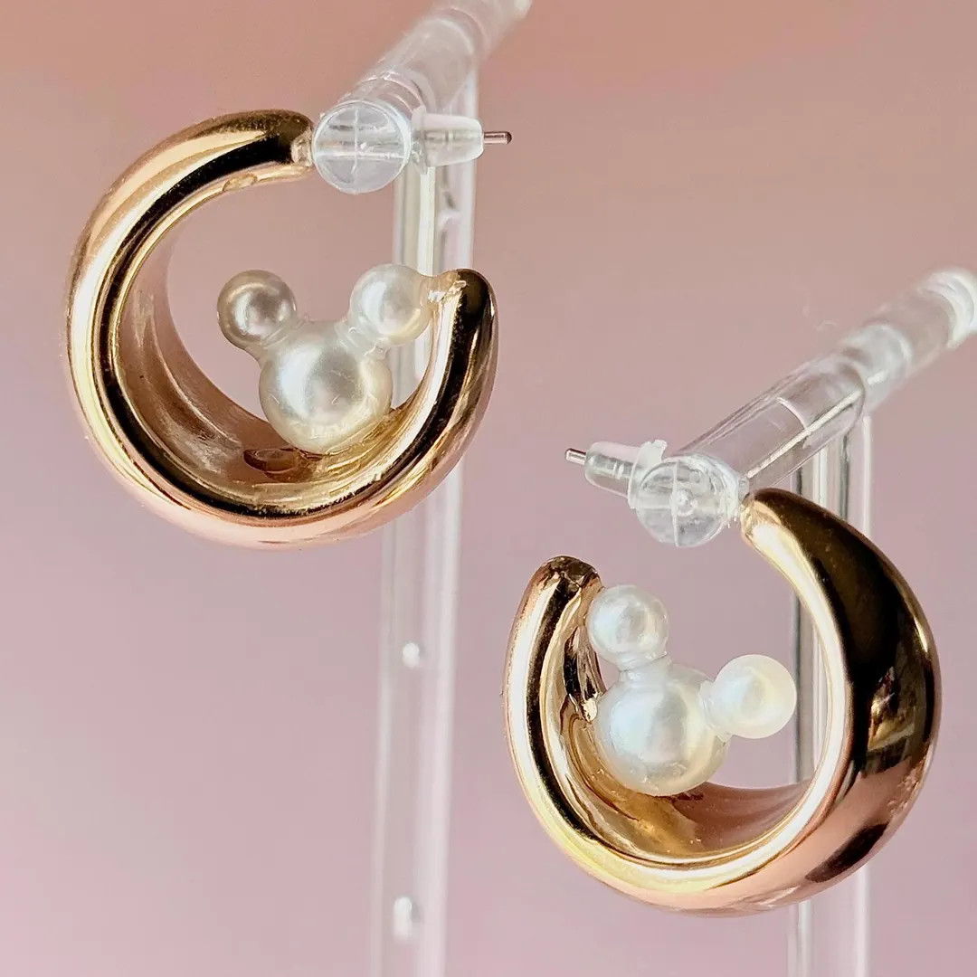 Hidden Mickey Hoops | Disney Jewelry | Custom Jewelry| Pearl Earrings | Disney Gifts - Etsy | Etsy (US)