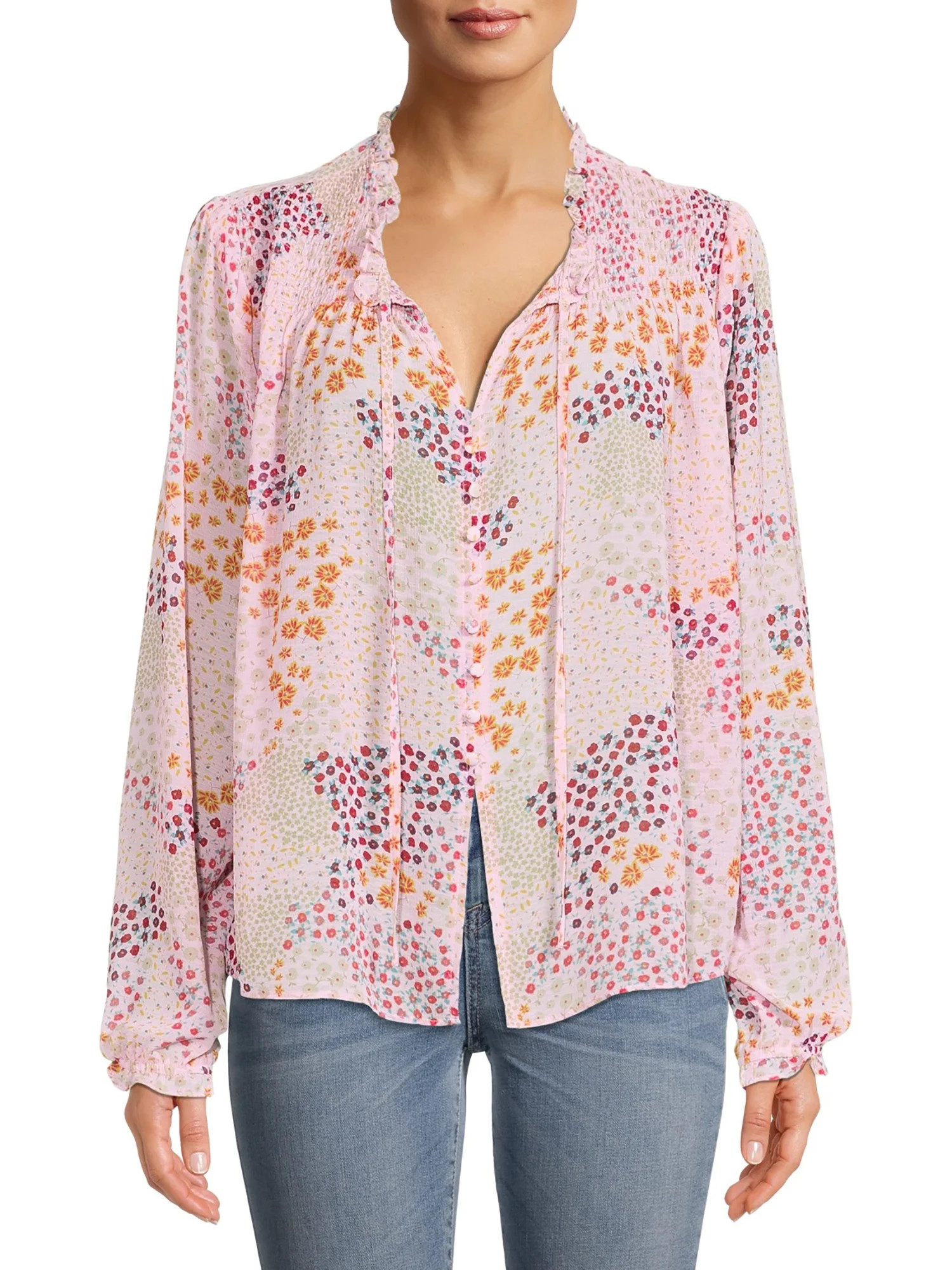 Cooper & Ella - Cooper & Ella Women's Ruffle Neck Blouse - Walmart.com | Walmart (US)