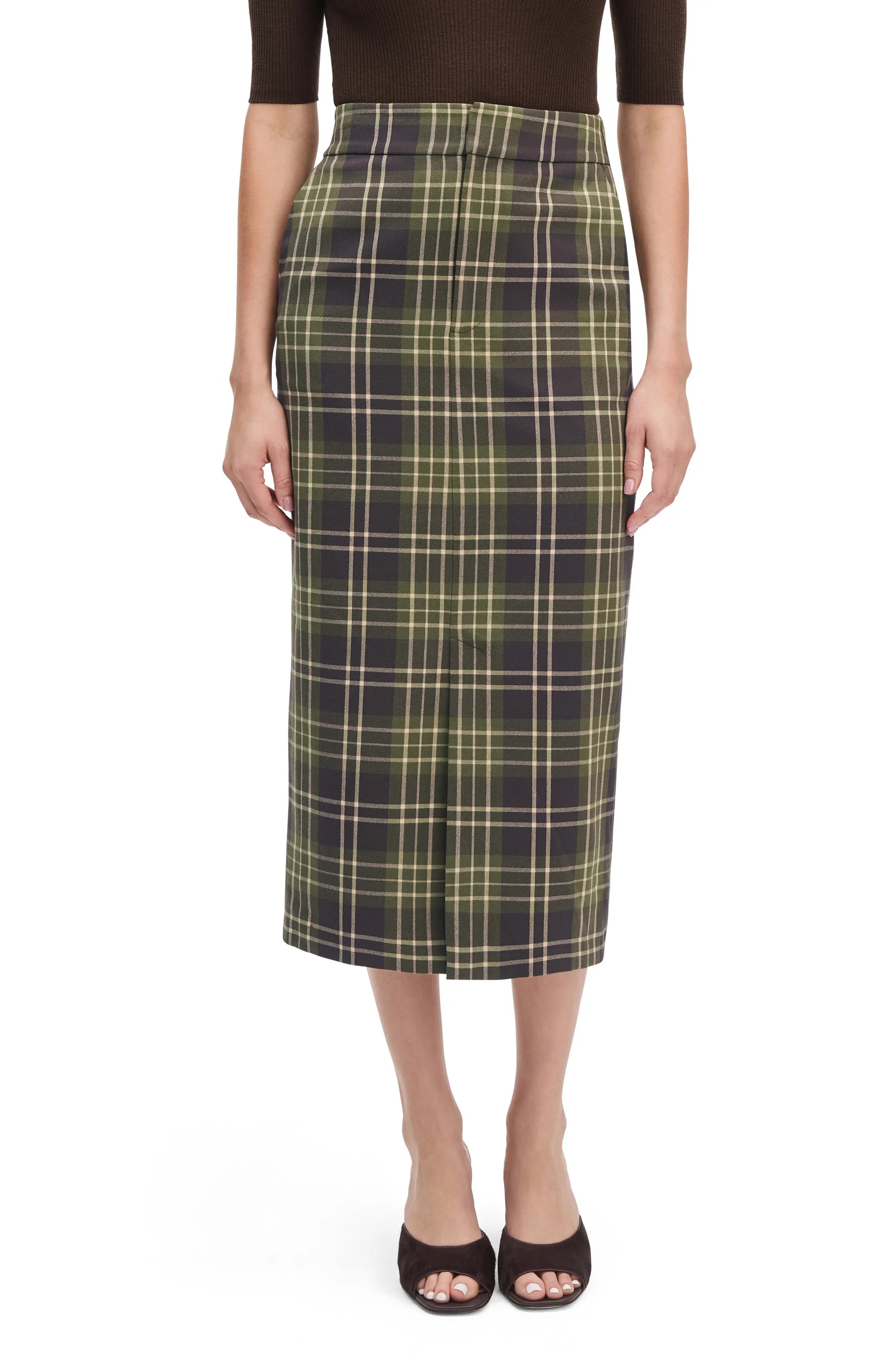 The Meyer Plaid Midi Skirt (Women) | Nordstrom | Nordstrom