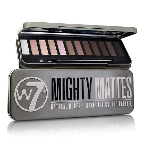 W7 Mighty Mattes Eyeshadow - 12 Matte Nude Colours – Flawless & Natural Long-Lasting Makeup Pal... | Amazon (US)