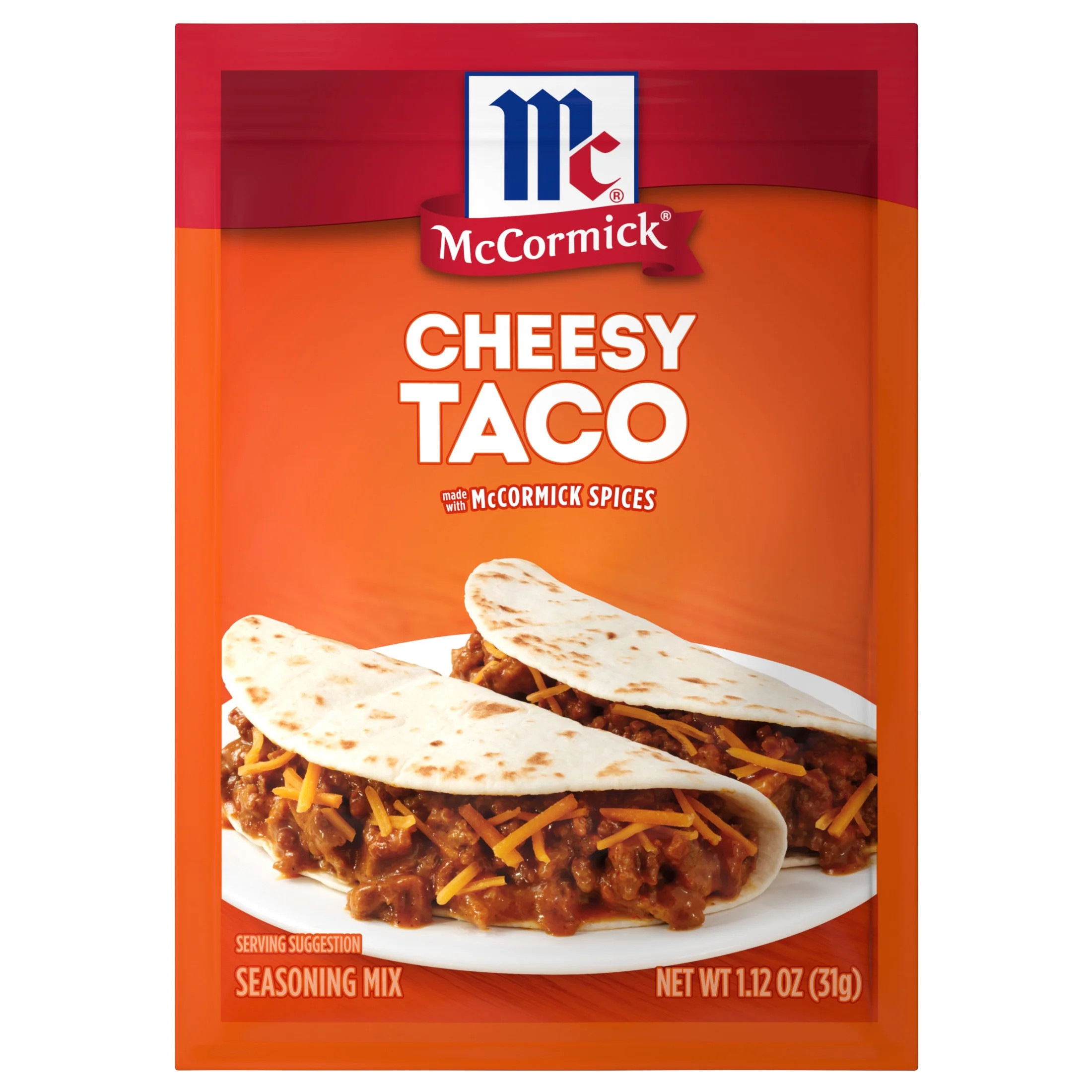 McCormick Cheesy Taco Seasoning Mix, 1.12 oz Envelope | Walmart (US)