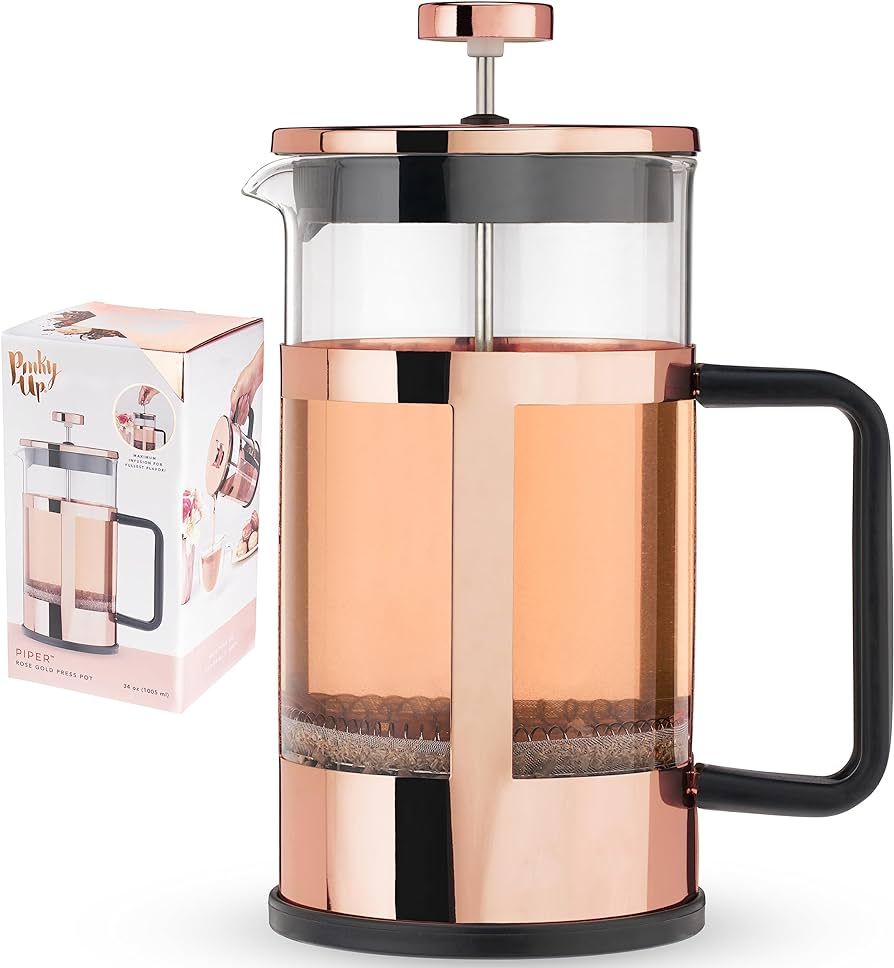 Pinky Up Piper Tea Press Pot, Coffee Maker, French Press for Loose Leaf Tea and Coffee, Hot or Ic... | Amazon (US)