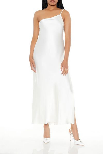 One-Shoulder Slit Maxi Dress | Forever 21