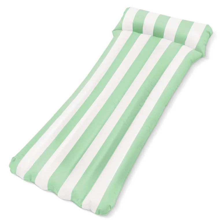 Sun's Out Pool Lounger 70" Inflatable Raft with Built-In Pillow for Ages 14+ | Walmart (US)