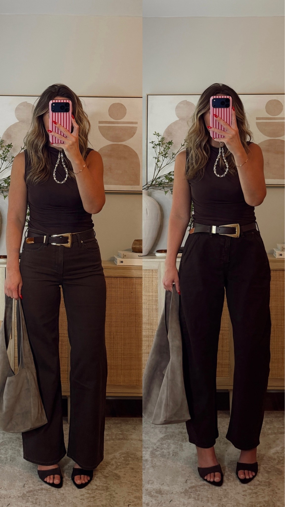 chic pre-fall mono chromatic look! size S top + 27 curve love denim. i have these in 2 colors and the brown pair feels bigger. i think id size down 1 in these. use code LEANN35 on my top or anything vici! abercrombie, abercrombie denim, abercrombie style

#LTKootd