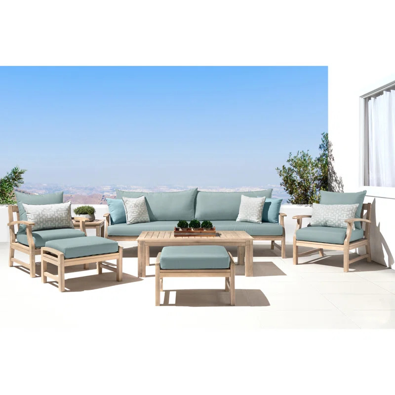 Balceta Solid Wood 6 - Person Seating Group with Cushions | Wayfair North America