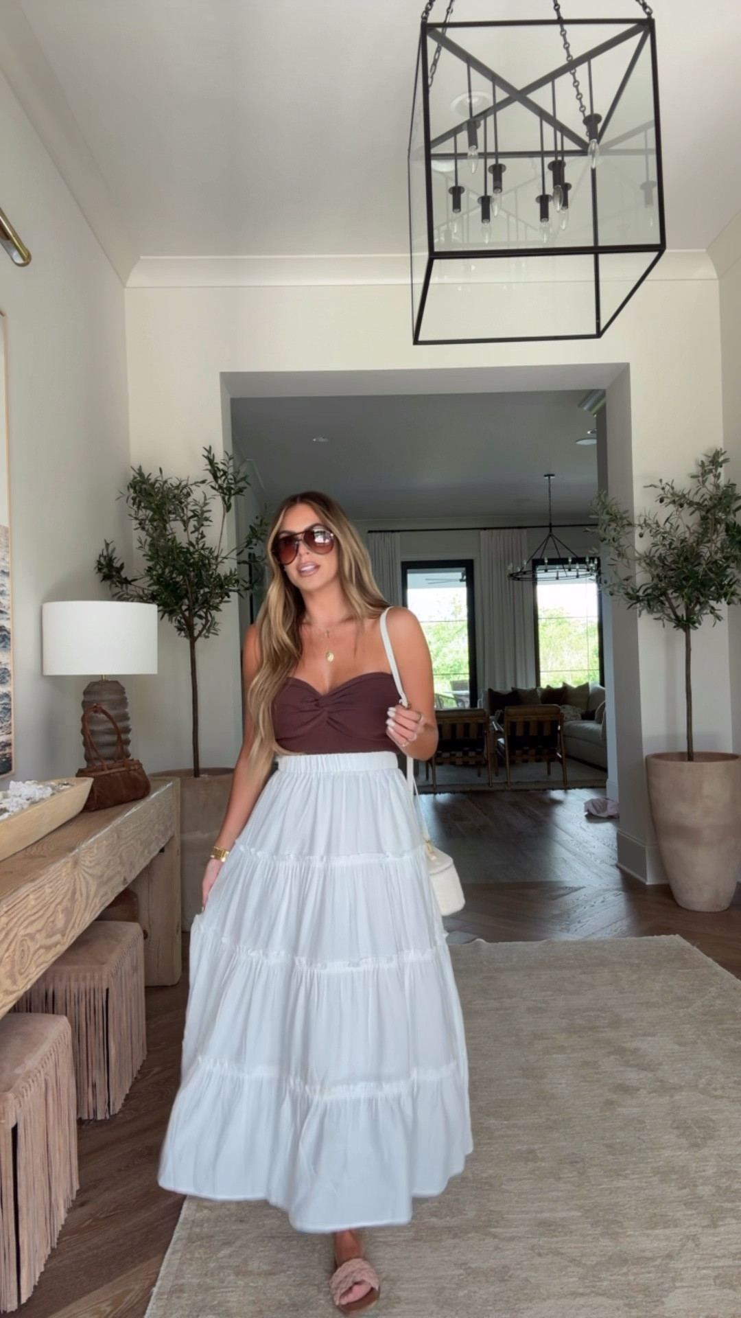 Amazon summer favorites 
Wearing size small top and skirt ￼