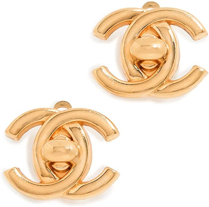 CHANEL Women's Pre-Loved Gold Medium Earrings | Amazon (US)