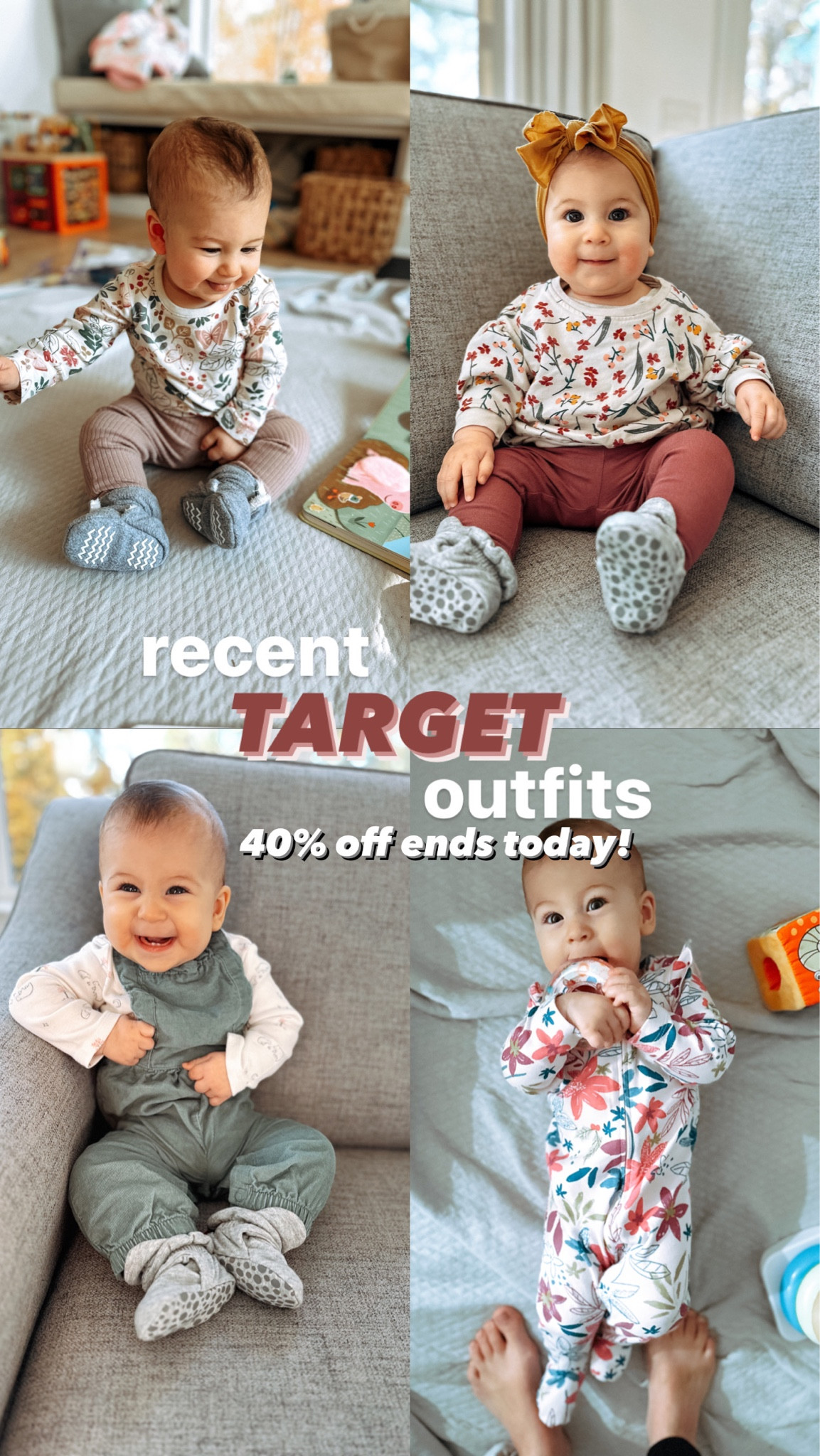 40% off ends today! 
Most outfits under $10 

#LTKsalealert #LTKbaby #LTKCyberWeek