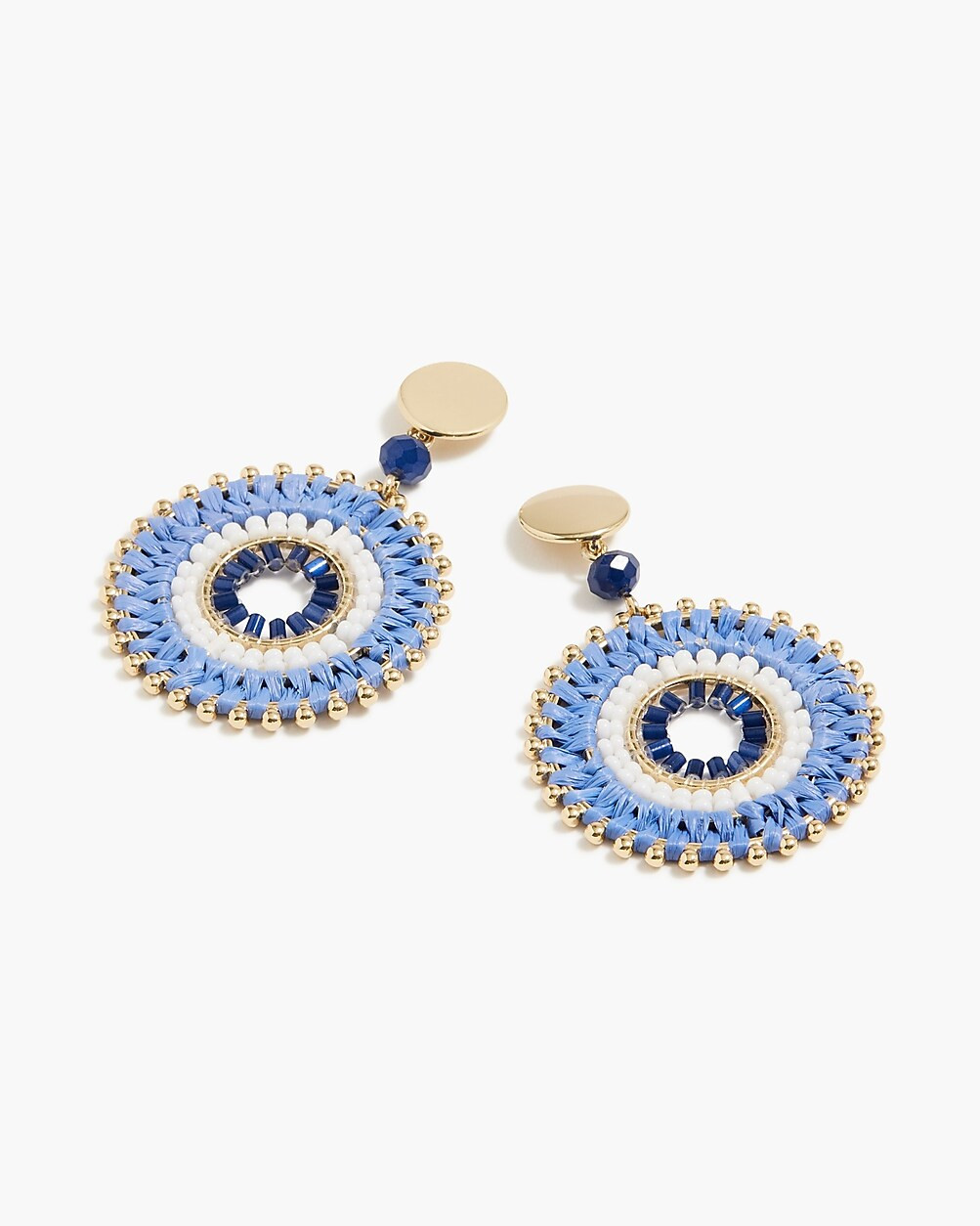 Beaded circle statement earrings | J.Crew Factory