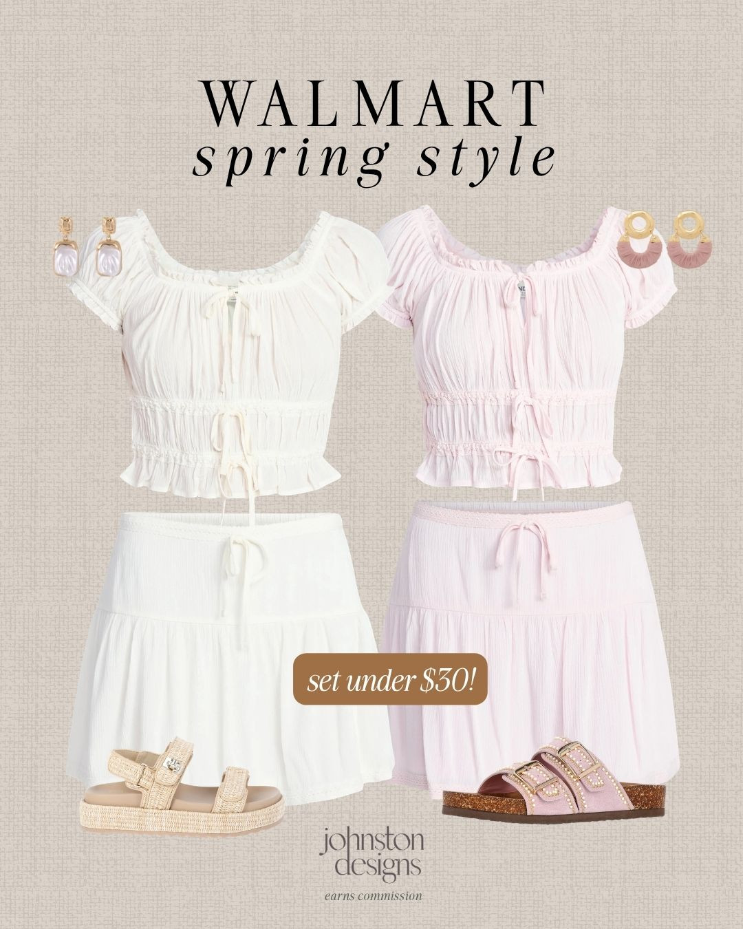 The cutest spring set that comes in two colors. 🤍 Feminine, flattering and under $30! 

Walmart fashion finds, spring outfit set, matching set outfit, feminine style outfit, affordable fashion finds, budget friendly outfit, spring wardrobe essentials, casual cute outfit, skirt set outfit, brunch outfit ideas, soft girl style, everyday spring outfit, neutral outfit ideas, pastel outfit inspo, spring style. 

 #LTKootd