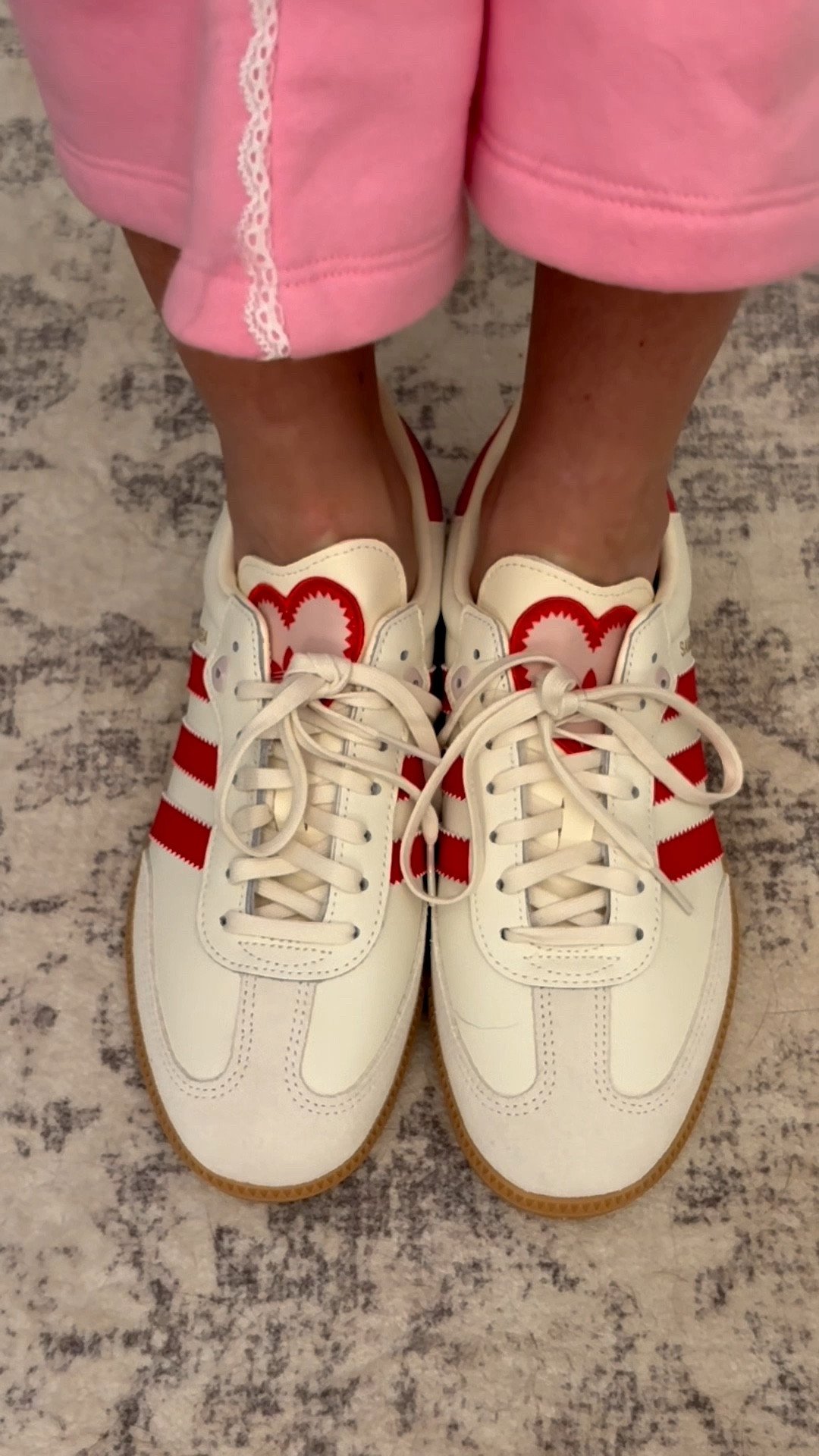 Red + Pink- I’m sold ❤️🩷 If you wear a women’s size 8.5 and under, the kids ones will fit! I wear a women’s 8 and got a kids 7 🥰 #shoes #adidas #valentines #sambas

#LTKValentine #LTKSeasonal #LTKgrwm