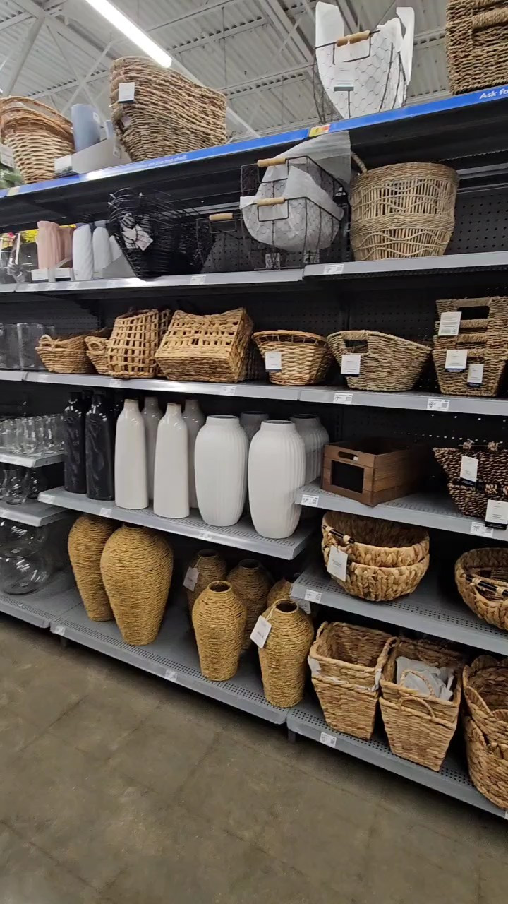 So many cute baskets, home decor pieces,  shelving, sconces and more at Walmart #walmart #walmartfinds

#LTKHome