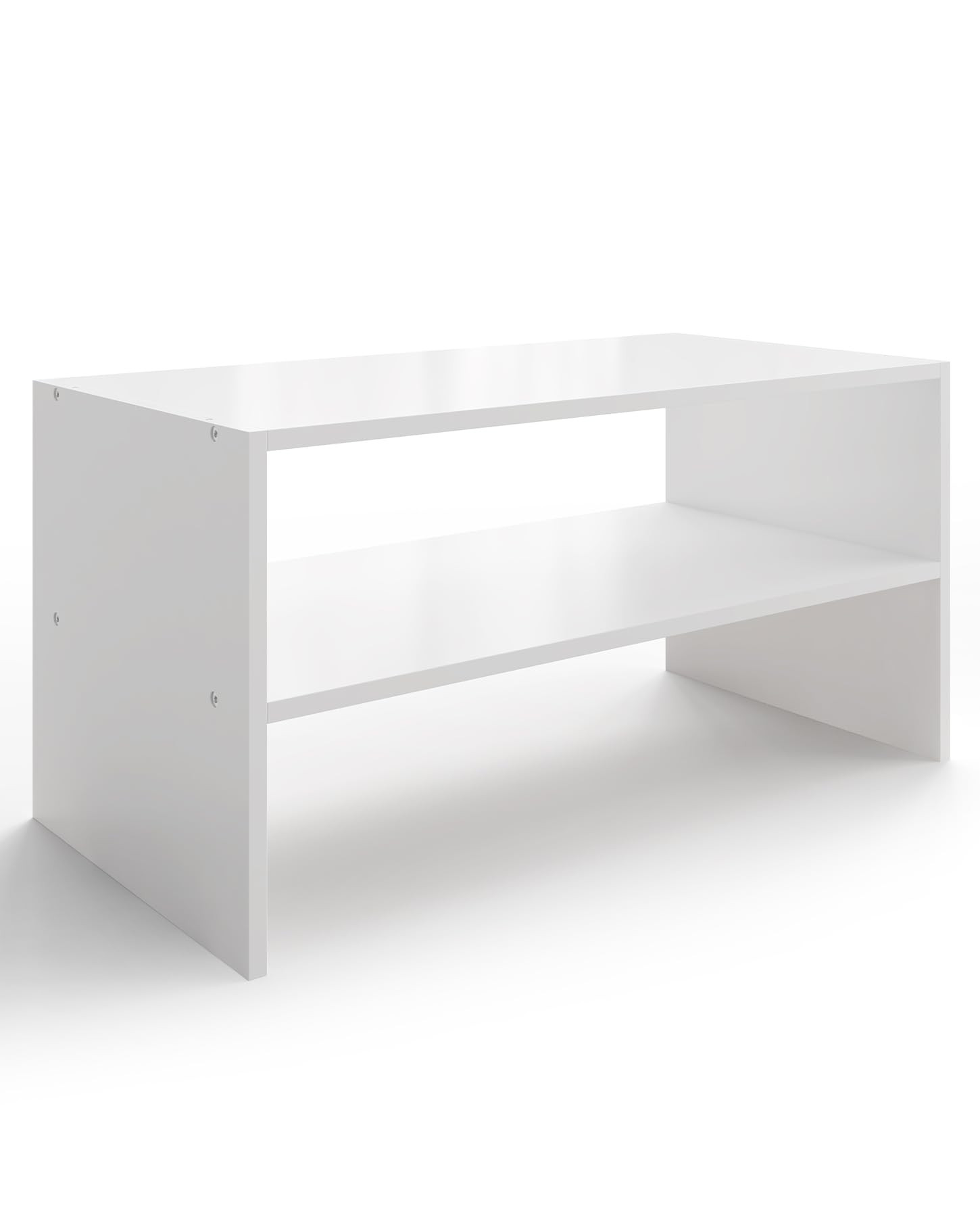 2-Tier Stackable Shoe Rack, Wooden 2-Shelf Shoe Organizer Freestanding Shoe Storage Stand for 6-9... | Amazon (US)