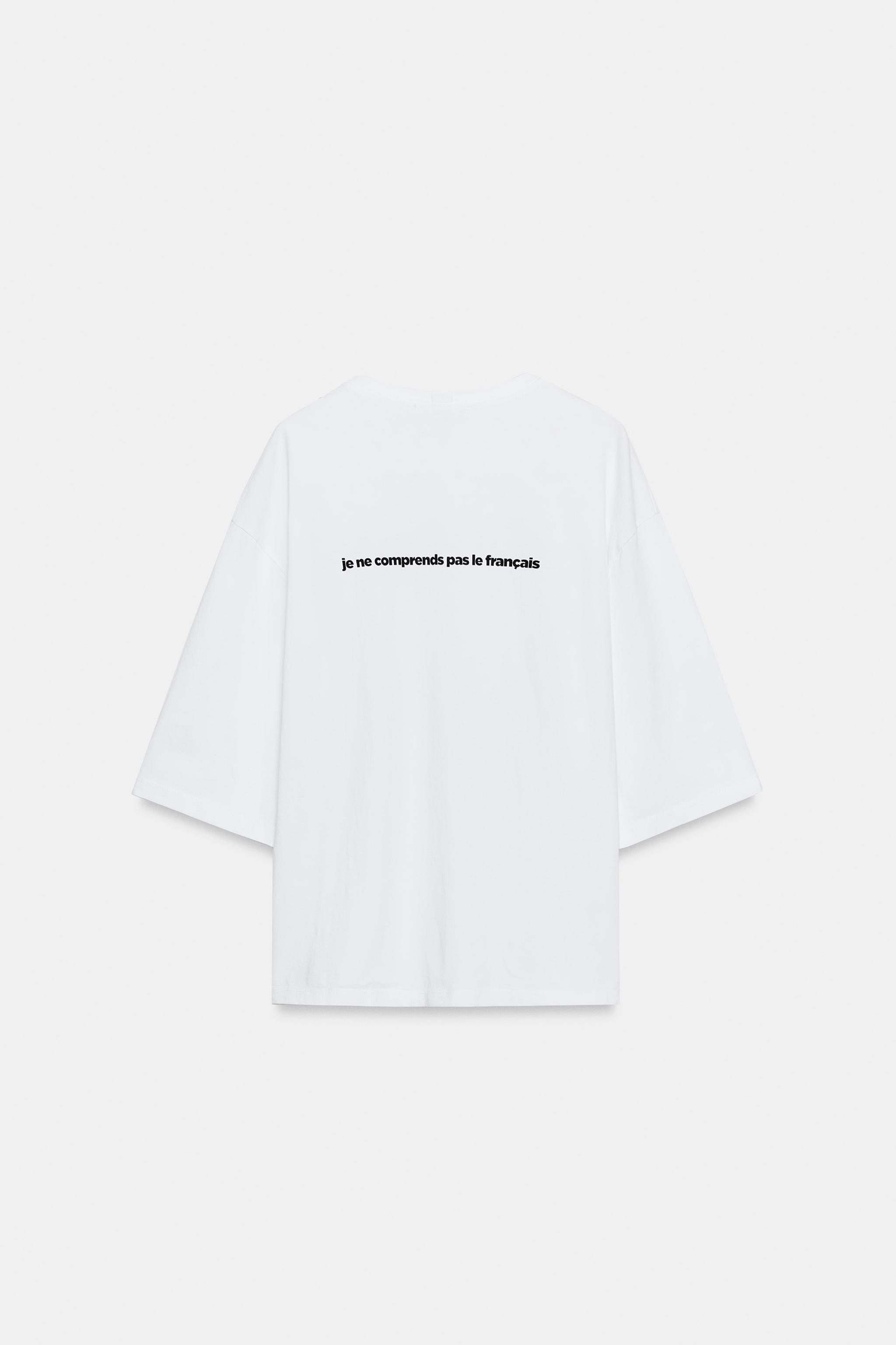 OVERSIZED FIT - CREW NECK - REGULAR LENGTH - ELBOW-LENGTH SLEEVEST-shirt crafted from cotton yarn... | Zara US