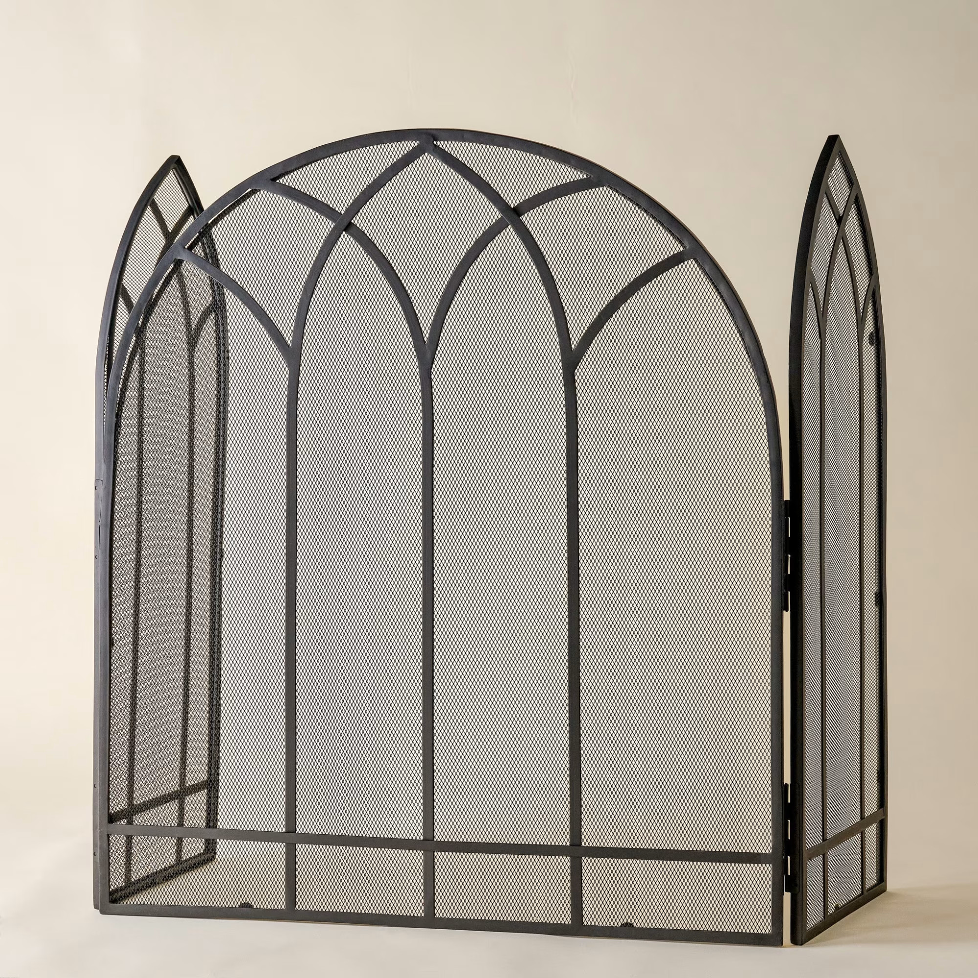 Arched Tri-Fold Fireplace Screen | Magnolia