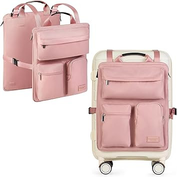 Over Luggage Organizer for Carry On Bag or Suitcase with Storage Pockets, 16” Laptop Sleeve wit... | Amazon (US)