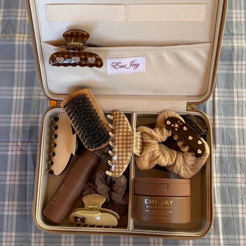 On The Way Vanity Case in Toasted Sugar | Emi Jay