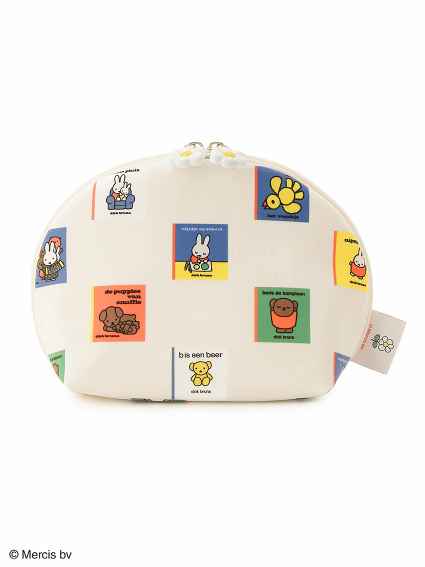 [Dick Bruna] Miffy Books' Motif Flannel Pouch | Gelato Pique