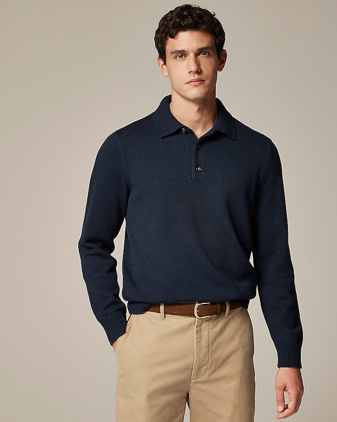 Heritage cotton sweater-polo | J. Crew US