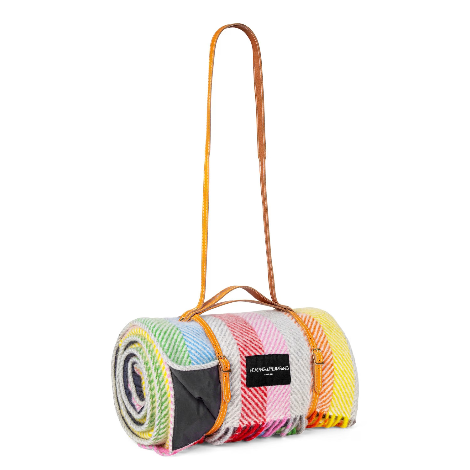 Pure New Wool Waterproof Picnic Blanket - Rainbow - Multicolour | Wolf & Badger (US)