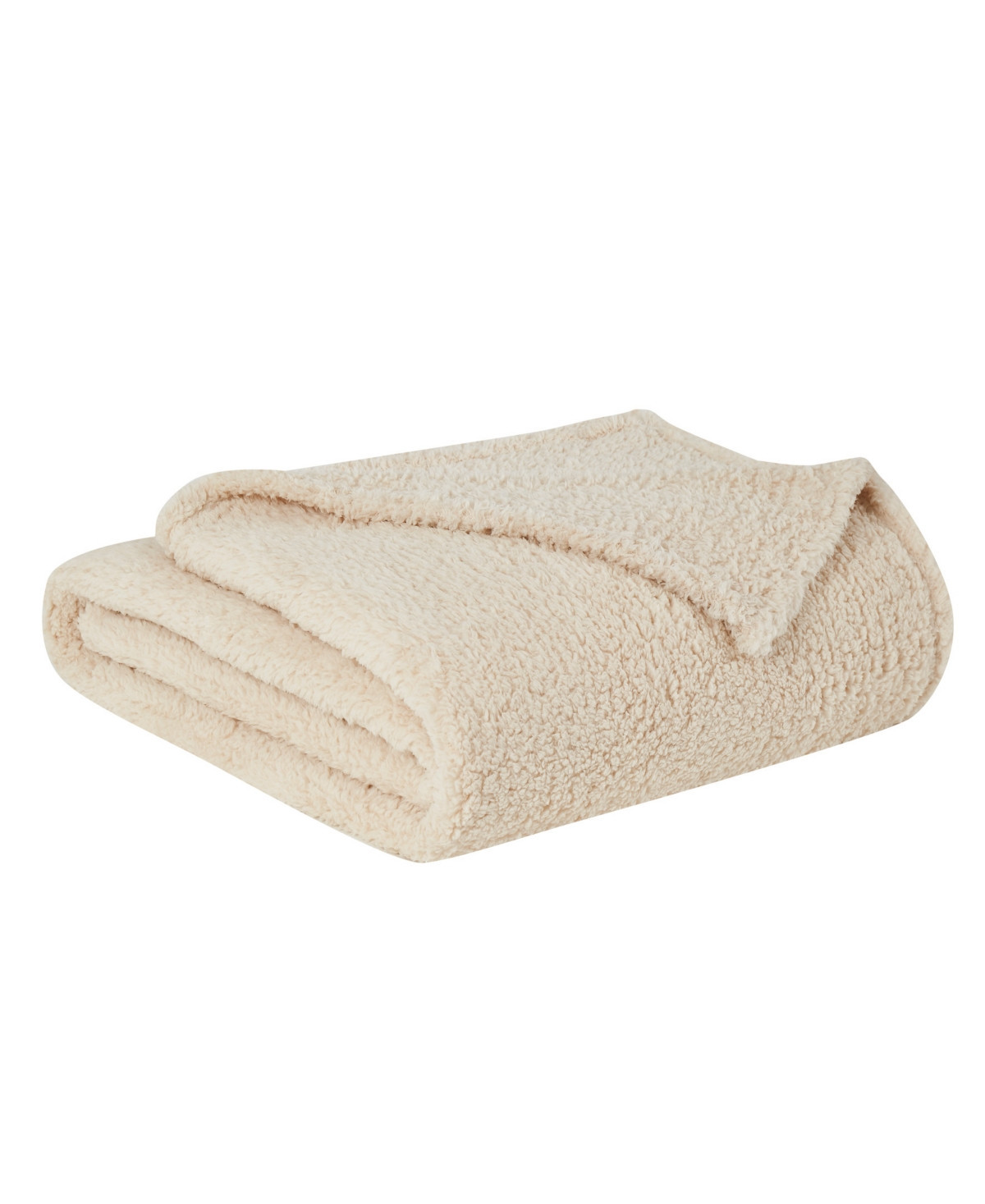 Brooklyn Loom Marshmallow Sherpa Blanket, King - Ivory | Macy's