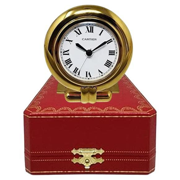 1990s Gorgeous Cartier alarm clock pendulette "Colisee". Made in France | 1stDibs