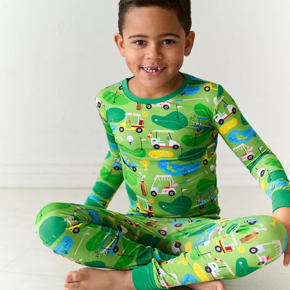 Fairway Fun Two-Piece Pajama Set | Little Sleepies