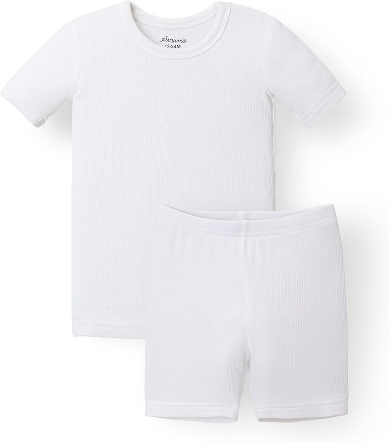 AVAUMA Toddler Short Pajamas Set Baby Boys Girls Kids Snug fit Ribbed Sleepwear pjs for Daily Lif... | Amazon (US)