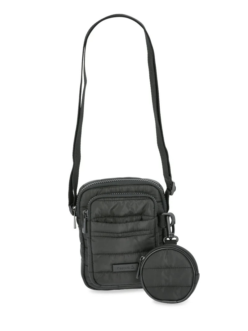 Reebok Women's Juniper Crossbody Sling Bag with Coin Purse, Black | Walmart (US)