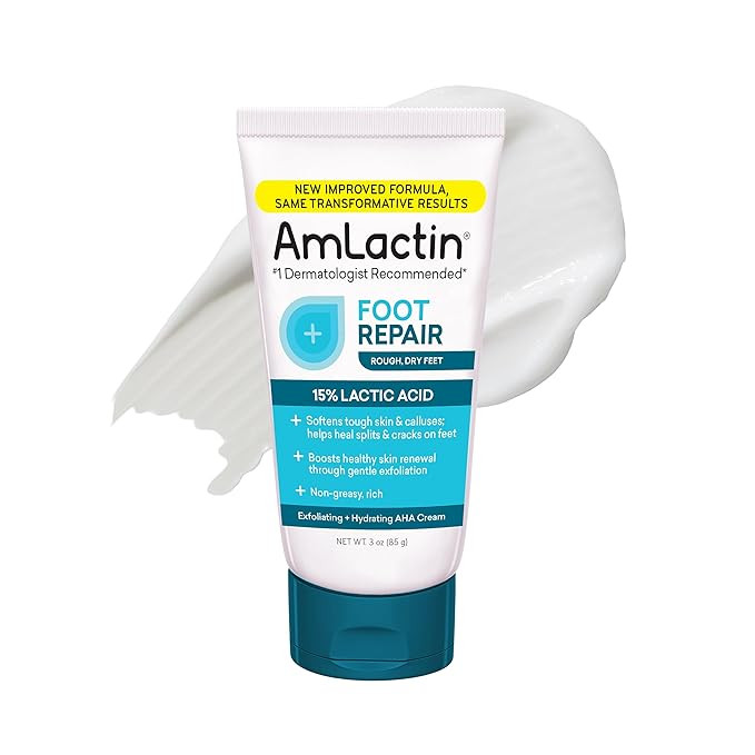 AmLactin Foot Repair Cream - Therapeutic Foot Cream for Dry Cracked Heels and Feet - Callus Softe... | Amazon (US)