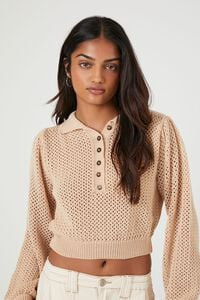 Open-Knit Buttoned Sweater | Forever 21 (US)