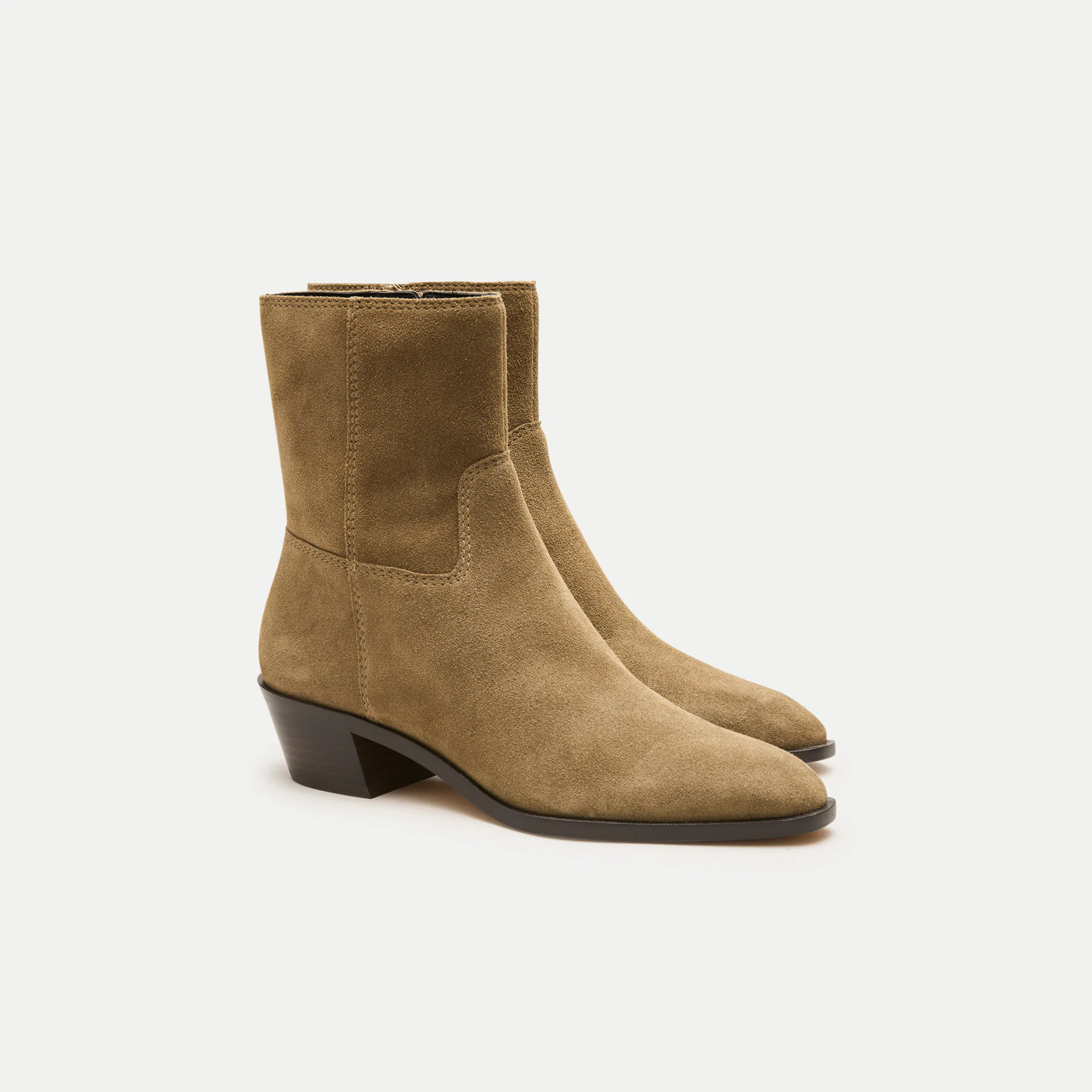 Western ankle boots in suede | J. Crew US