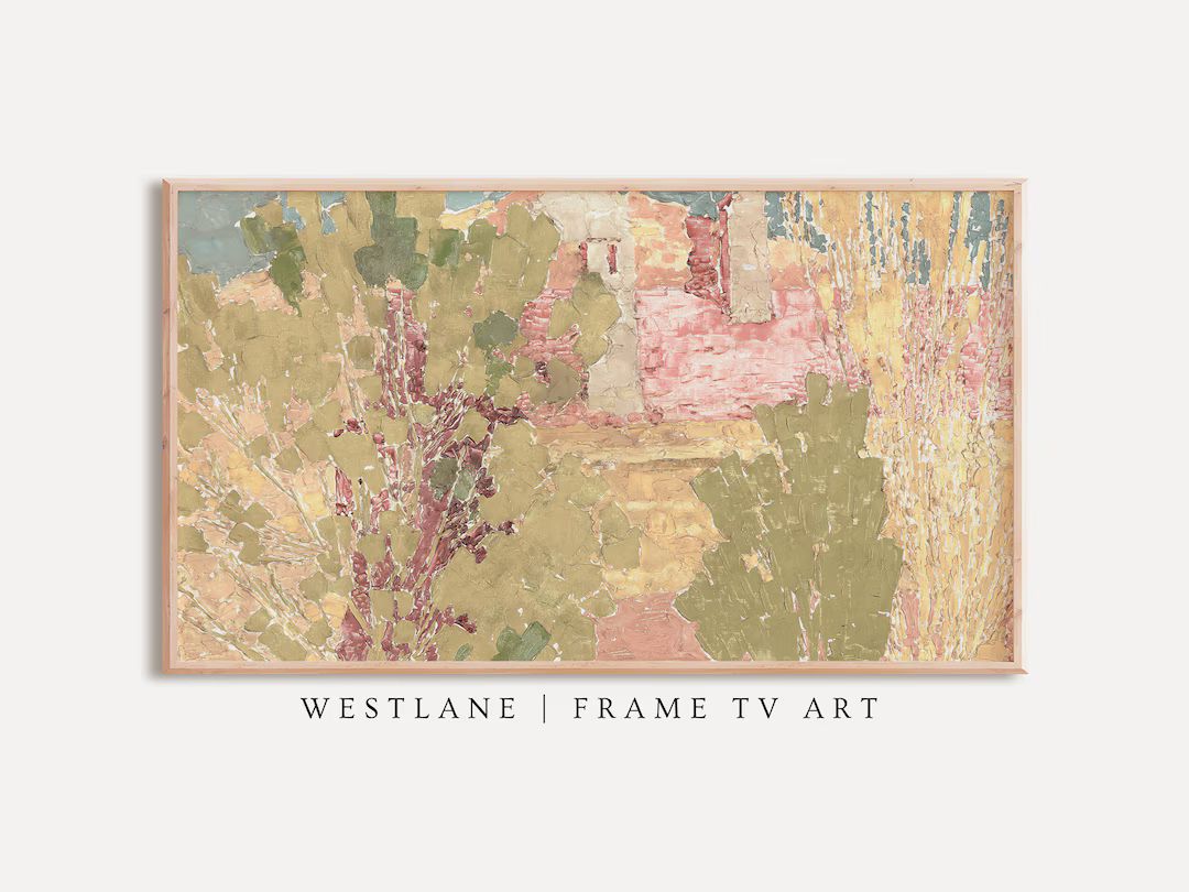 Abstract Spring Landscape Frame TV Art | Soft Pink Green Samsung TV Art DIGITAL Download TV295 | Etsy (US)