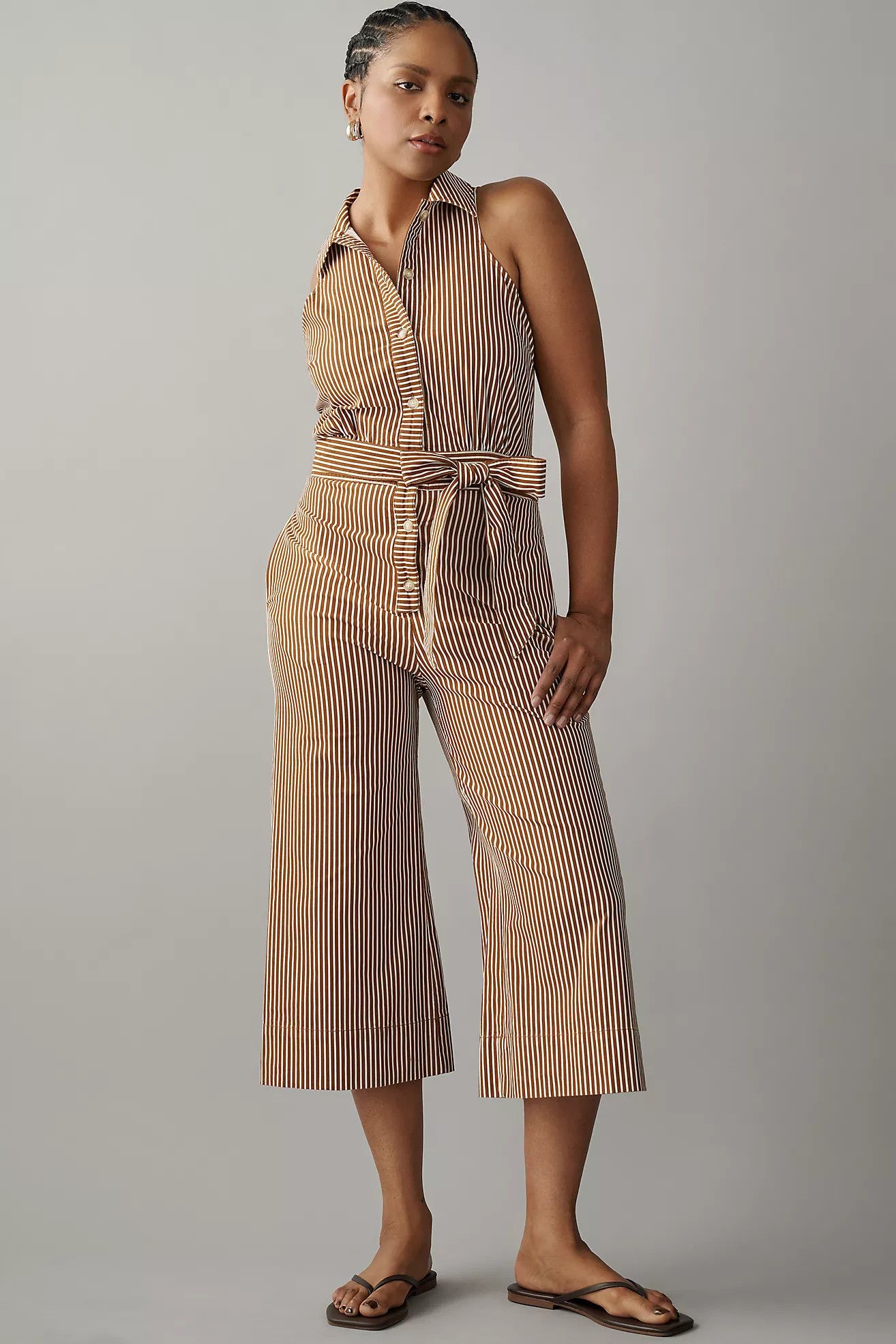 Maeve Sleeveless Crop Jumpsuit | Anthropologie (US)
