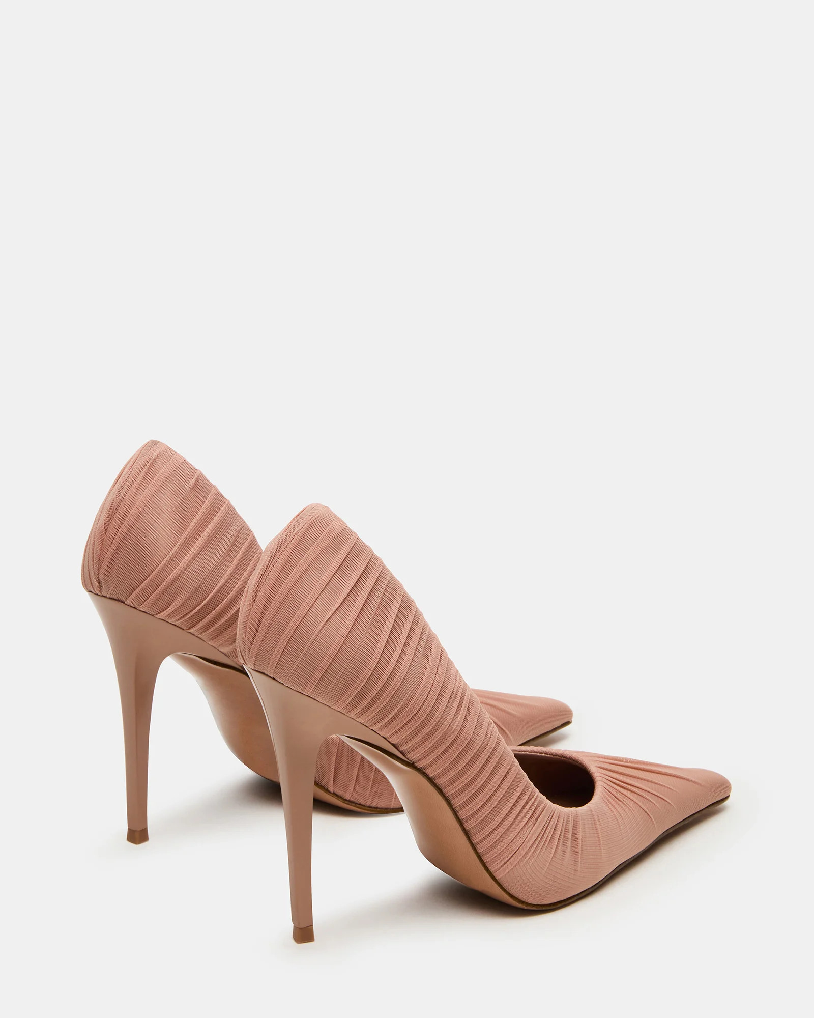 ELEGANT Mocha Ruched Pointed-Toe Stiletto Pump Women's Heel | Steve Madden (US)