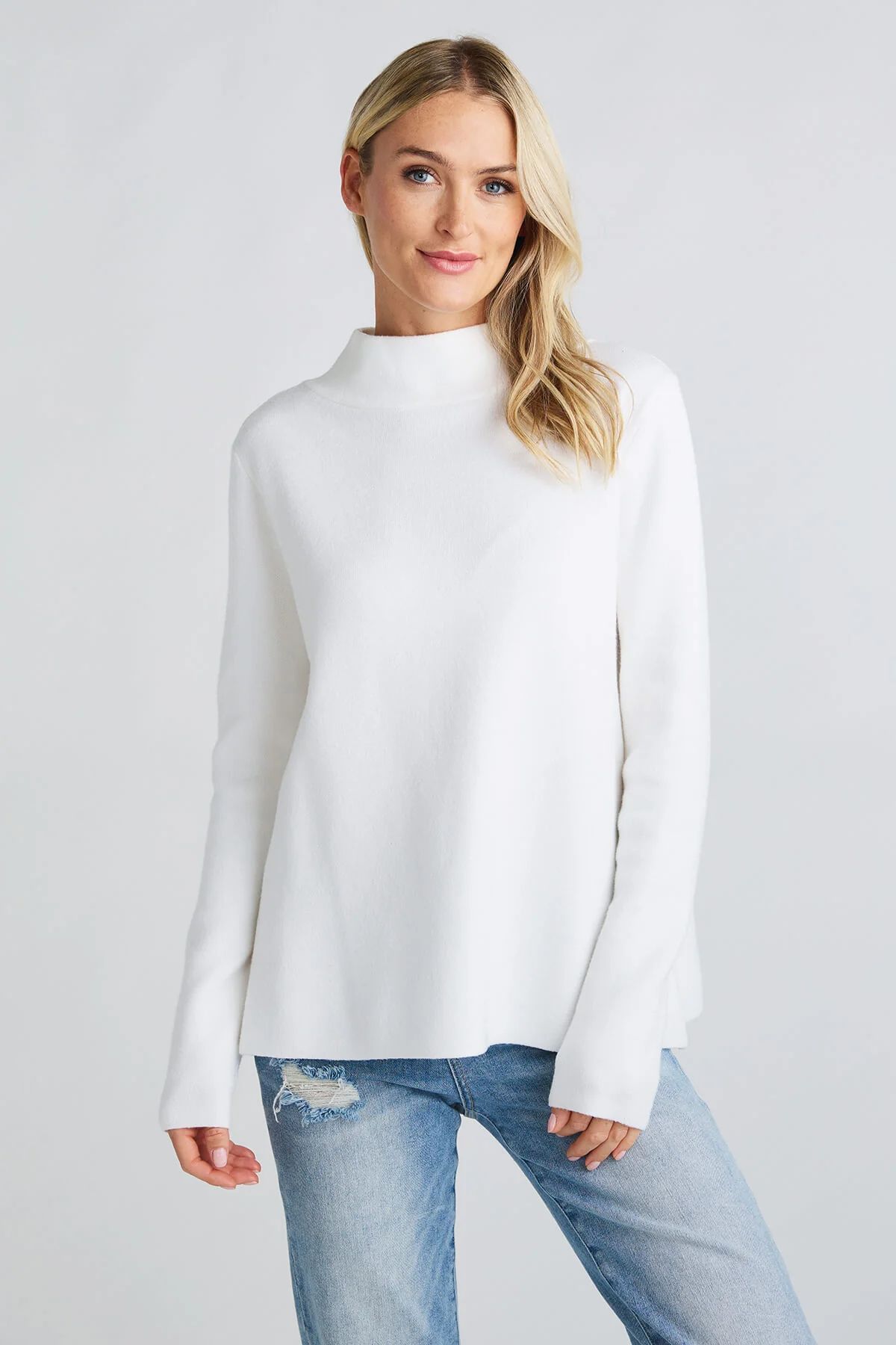 Fate Exclusive Mockneck Slim Sleeve Sweater | Social Threads