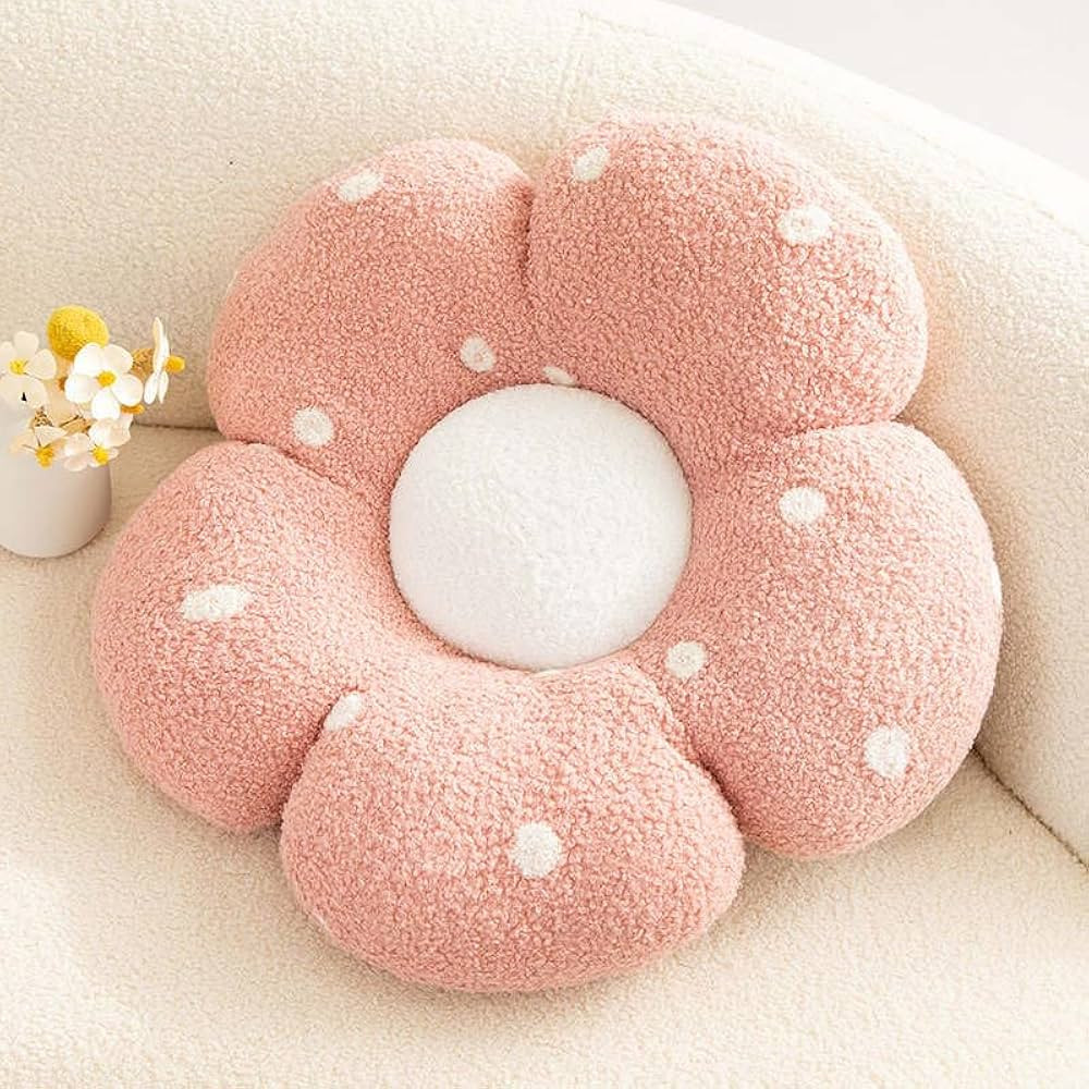 Flower PIllow, Flower Shaped Throw Pillow, Floor Pillow, Throw Pillows, Cute Room Decor, Flower F... | Amazon (US)