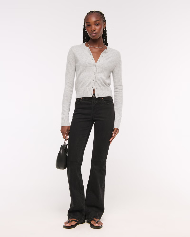 Women's Cashmere Crew Cardigan | Women's Tops | Abercrombie.com | Abercrombie & Fitch (US)