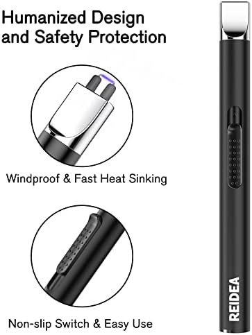 REIDEA Electric Lighter, Candle Lighter USB Rechargeable Lighter with Safety Switch, Flameless Porta | Amazon (US)