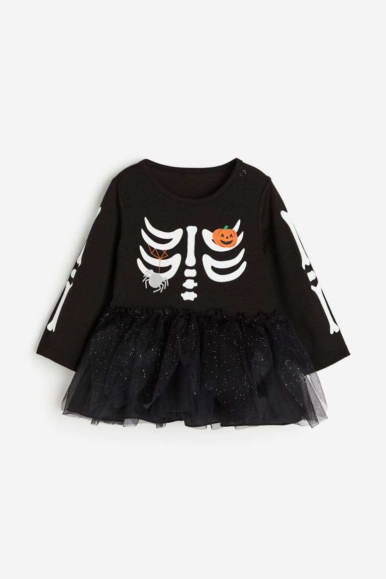 Costume Dress - Long sleeve - Black/skeleton - Kids | H&M US | H&M (US + CA)