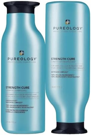Pureology Strength Cure Strengthening Shampoo & Conditioner Set - For Damaged, Color-Treated Hair... | Amazon (US)