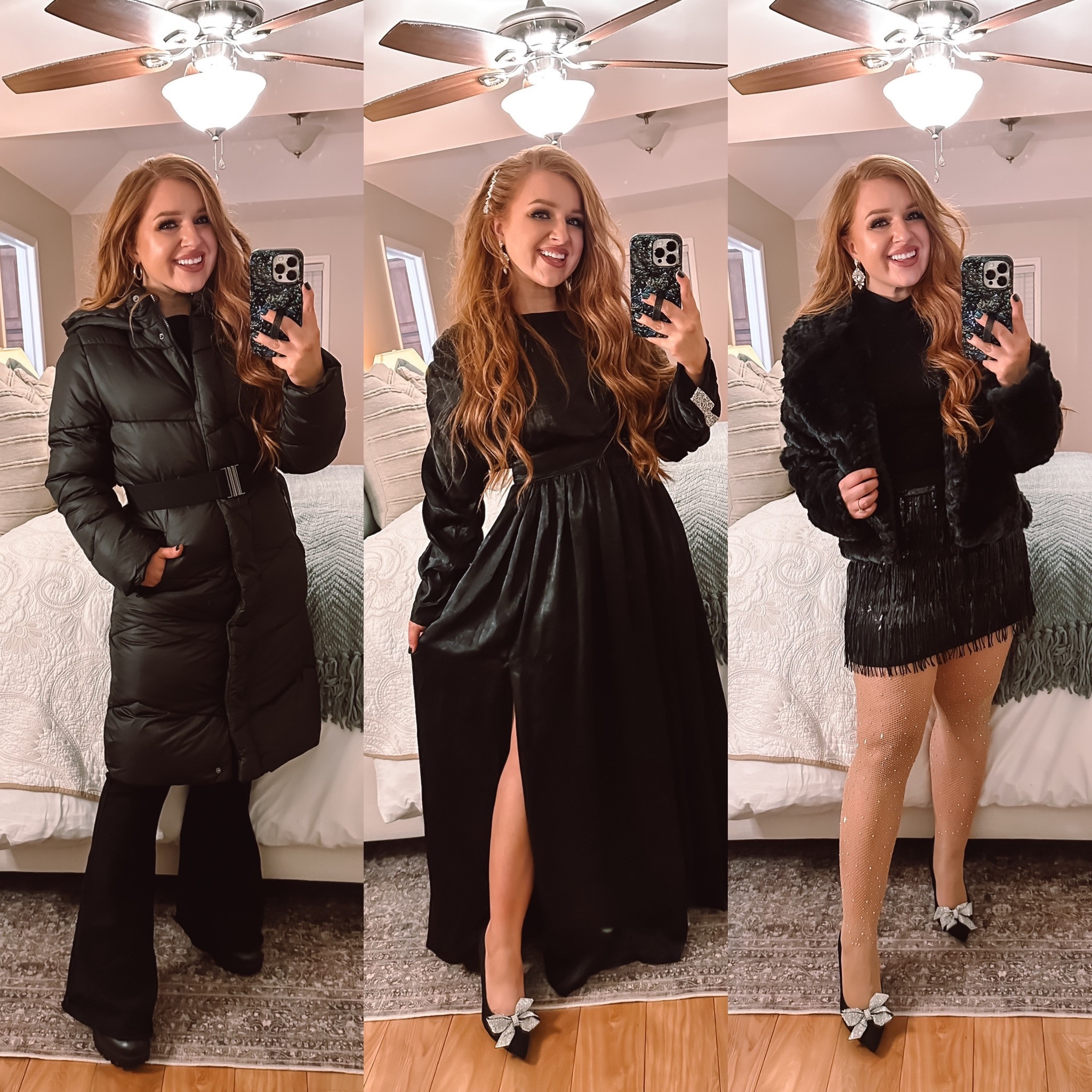 All black outfits for NYE from red dress boutique ! 

Jacket: size medium 
Sweater: small 
Maxi dress: small 
Skirt: medium 
Fur jacket: medium 

#LTKSeasonal #LTKparties #LTKHoliday