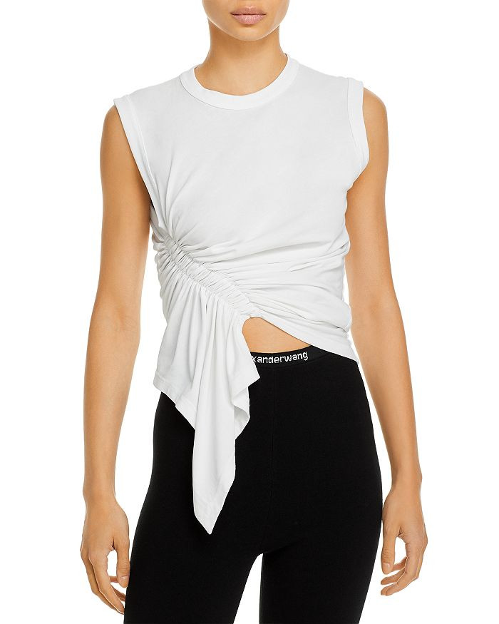 Asymmetrical Ruched Muscle Tee | Bloomingdale's (US)