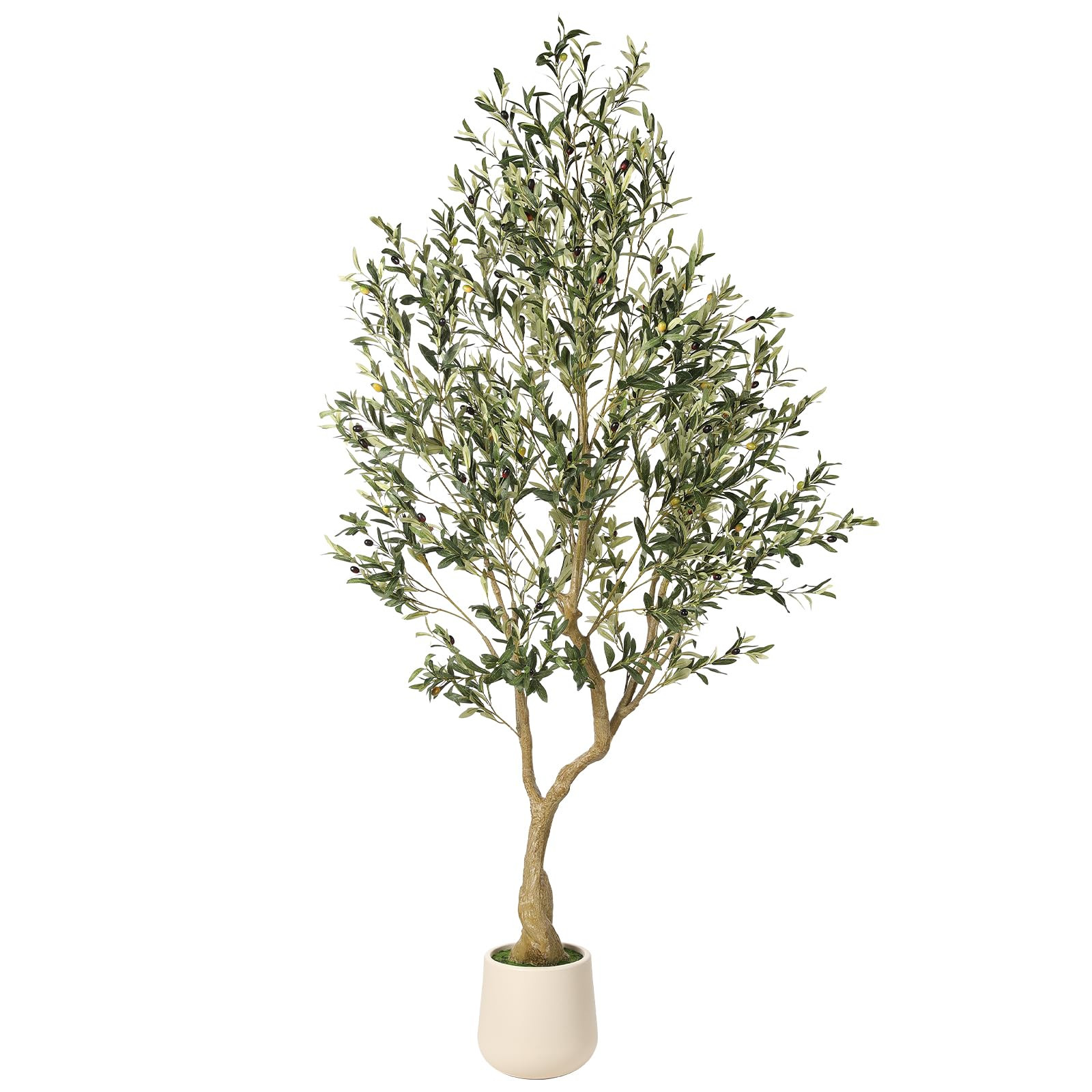 Realead 7ft Artificial Olive Tree with Tall Exquisite Planter - Realistic Fake Olive Tree with Th... | Amazon (US)