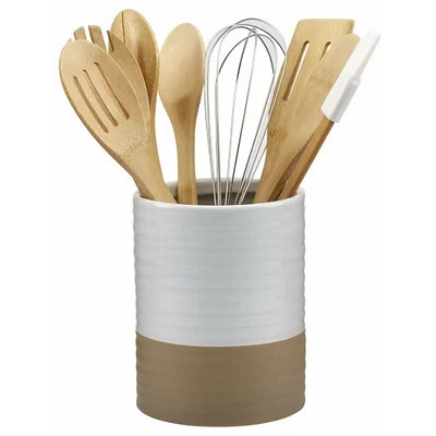 White Serveware Basic Essentials 8-Piece Kitchen Utensil Set | Wayfair North America