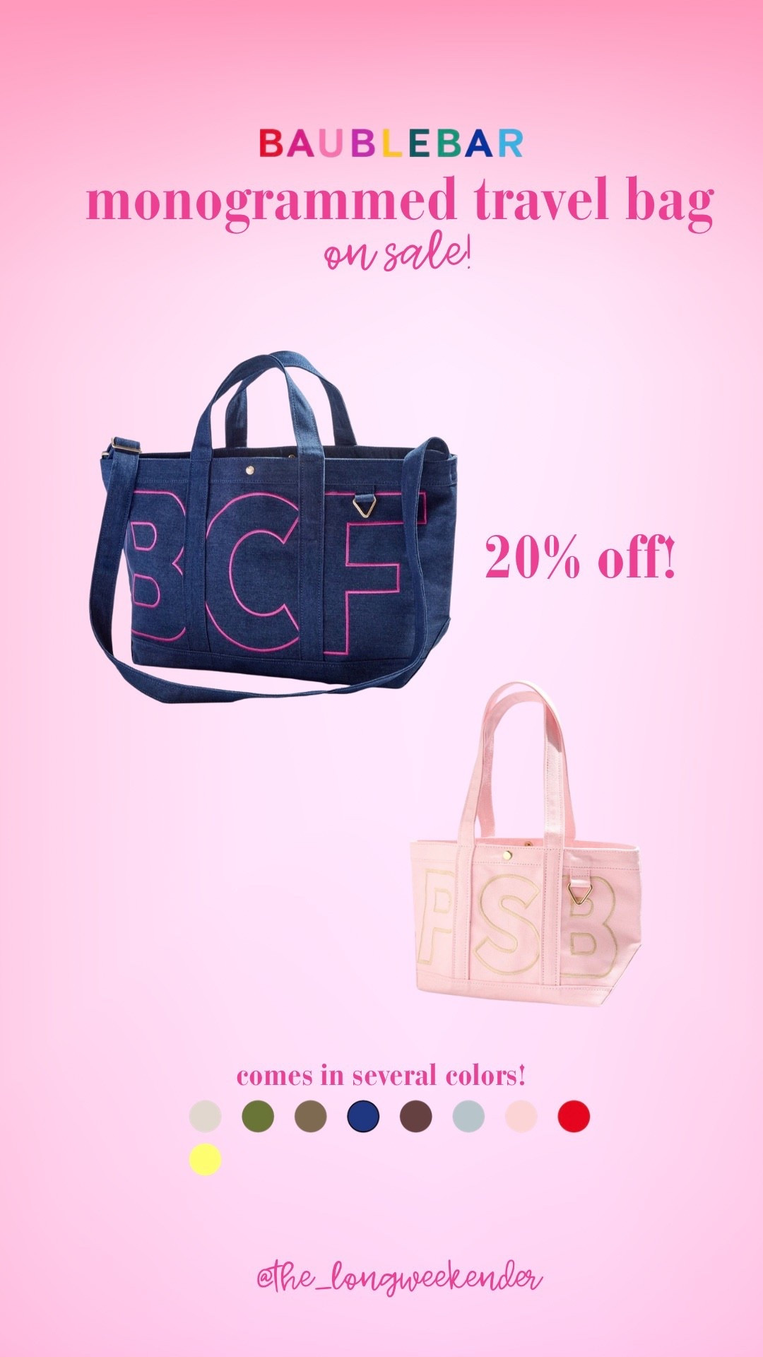 Some of my favorite monogrammed bags are 20% off! I grabbed one for beach days + they make great gifts for a bride! 

#LTKWedding #LTKTravel