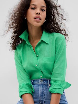 Linen Boyfriend Shirt | Gap (US)