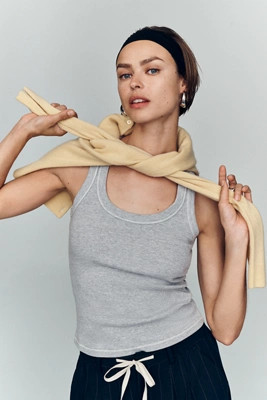 The Sunny Scoop-Neck Tank Top by Pilcro | Anthropologie (US)