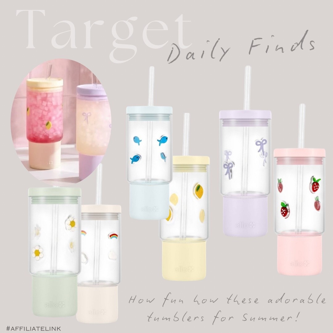 Omg I’m in love with these tumblers!! The cutest designs!!! 🍋🎀🐟🍓🌻🌈

@Target 



#tumbler #summeressentials #glasstumbler #summerfinds #ello #target #targetfinds 

#LTKSeasonal